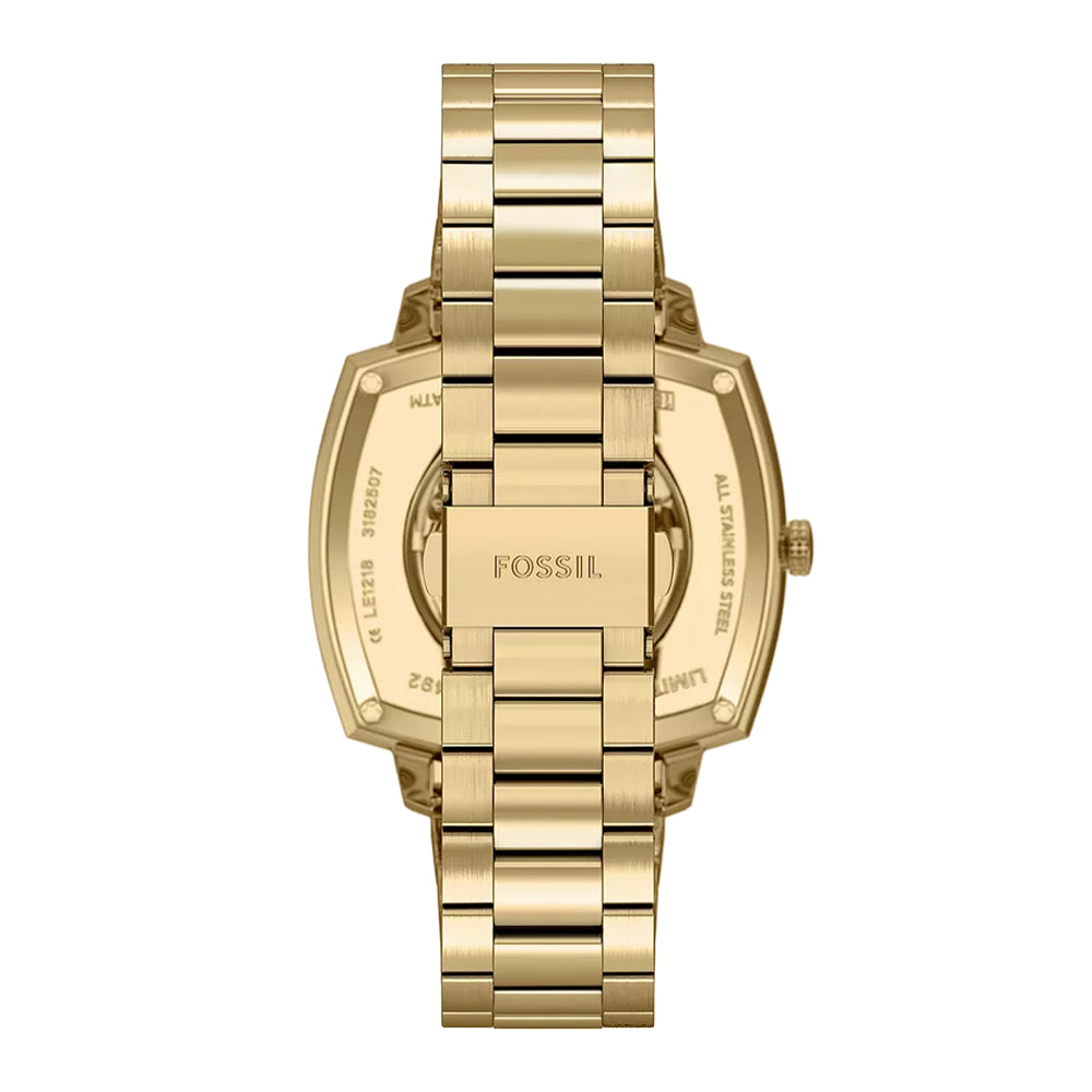 Fossil Unisex Nick Jonas x Fossil Machine Luxe Automatic Gold-Tone Stainless Steel Watch