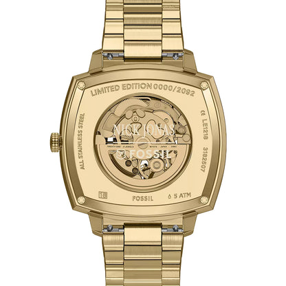 Fossil Unisex Nick Jonas x Fossil Machine Luxe Automatic Gold-Tone Stainless Steel Watch - LE1218