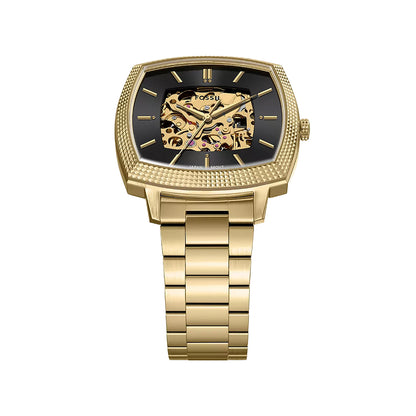 Fossil Unisex Nick Jonas x Fossil Machine Luxe Automatic Gold-Tone Stainless Steel Watch - LE1218