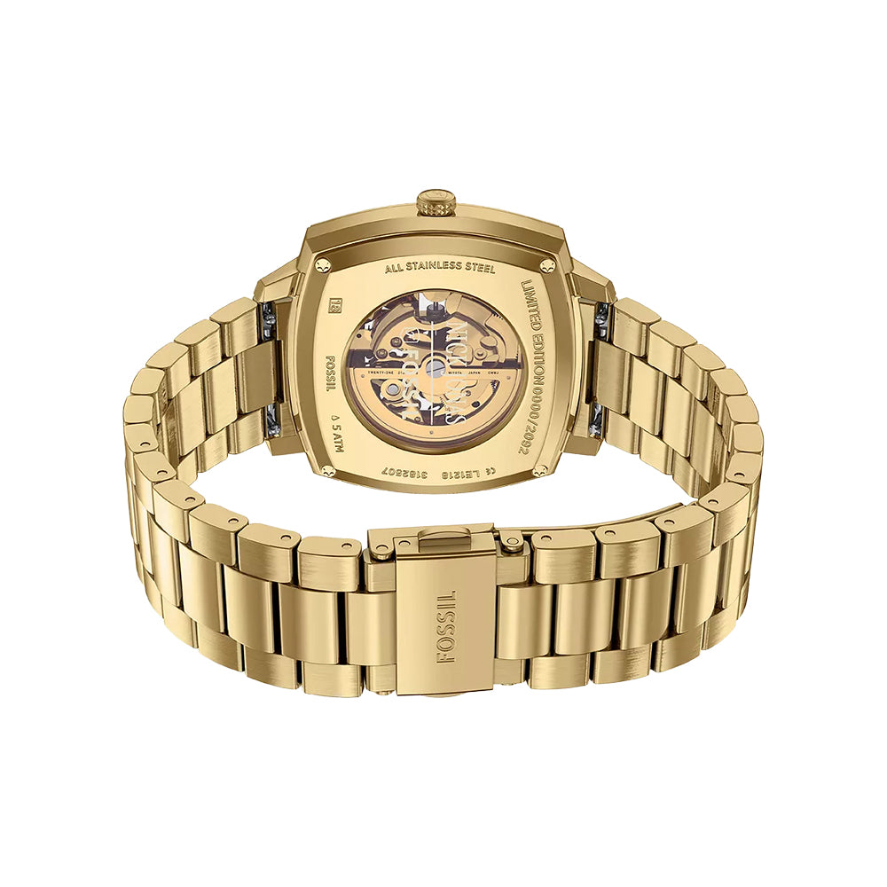 Fossil Unisex Nick Jonas x Fossil Machine Luxe Automatic Gold-Tone Stainless Steel Watch
