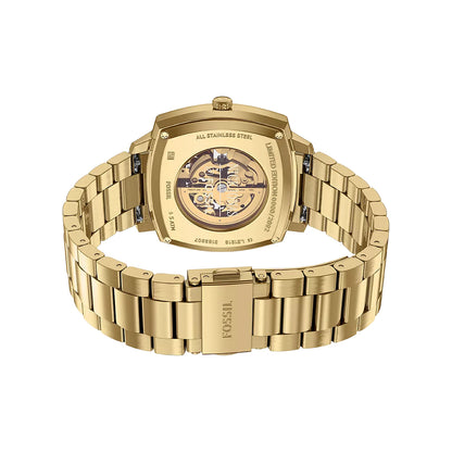 Fossil Unisex Nick Jonas x Fossil Machine Luxe Automatic Gold-Tone Stainless Steel Watch - LE1218