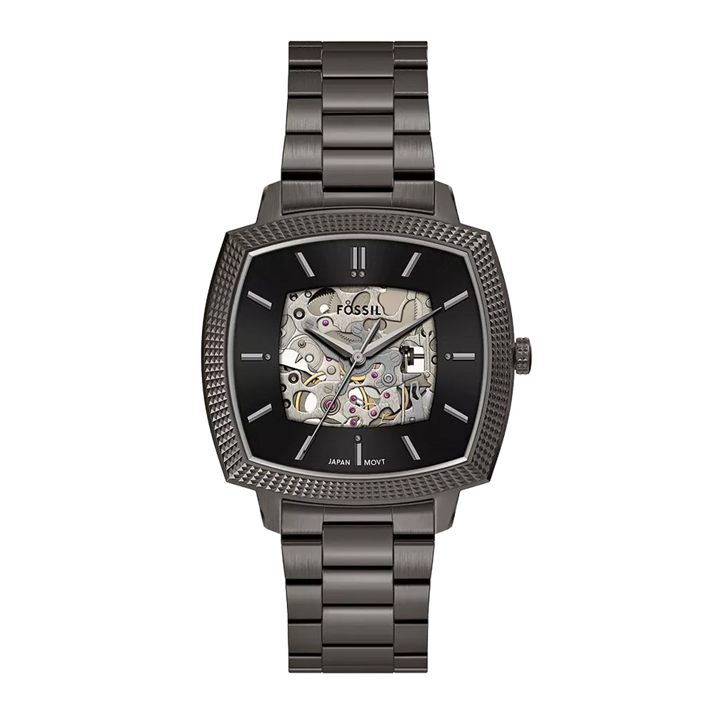 Fossil Unisex Nick Jonas x Fossil Machine Luxe Automatic Gunmetal Stainless Steel Watch