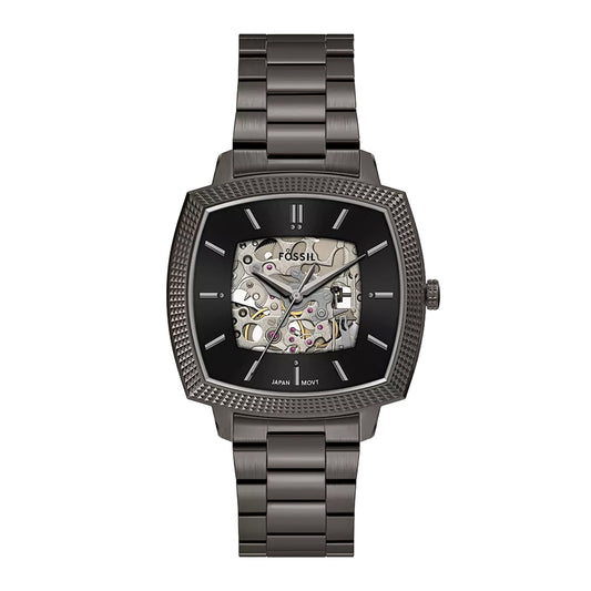Fossil Unisex Nick Jonas x Fossil Machine Luxe Automatic Gunmetal Stainless Steel Watch