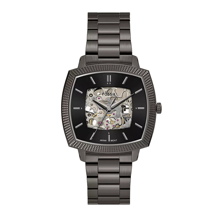 Fossil Unisex Nick Jonas x Fossil Machine Luxe Automatic Gunmetal Stainless Steel Watch
