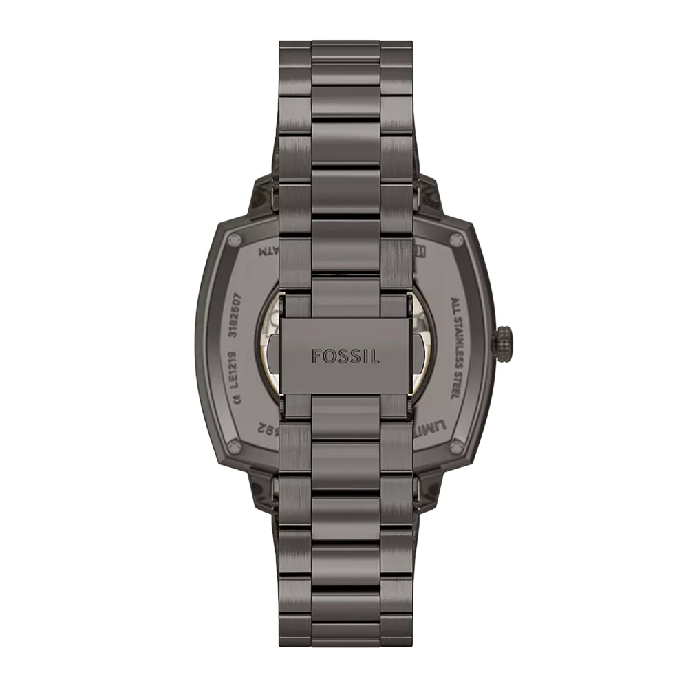 Fossil Unisex Nick Jonas x Fossil Machine Luxe Automatic Gunmetal Stainless Steel Watch