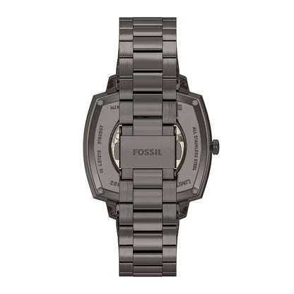 Fossil Unisex Nick Jonas x Fossil Machine Luxe Automatic Gunmetal Stainless Steel Watch - LE1219