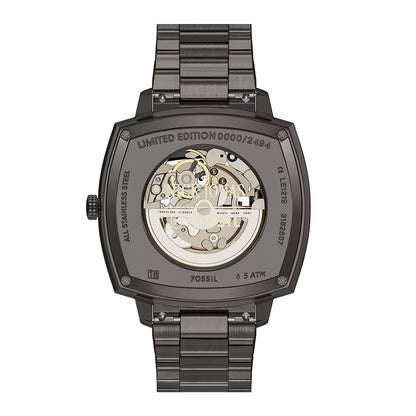Fossil Unisex Nick Jonas x Fossil Machine Luxe Automatic Gunmetal Stainless Steel Watch - LE1219