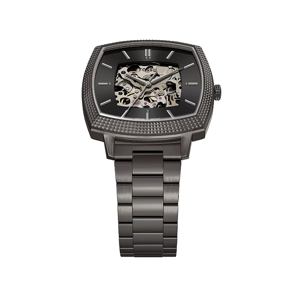 Fossil Unisex Nick Jonas x Fossil Machine Luxe Automatic Gunmetal Stainless Steel Watch - LE1219
