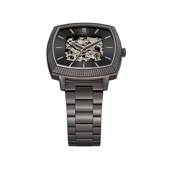 Fossil Unisex Nick Jonas x Fossil Machine Luxe Automatic Gunmetal Stainless Steel Watch