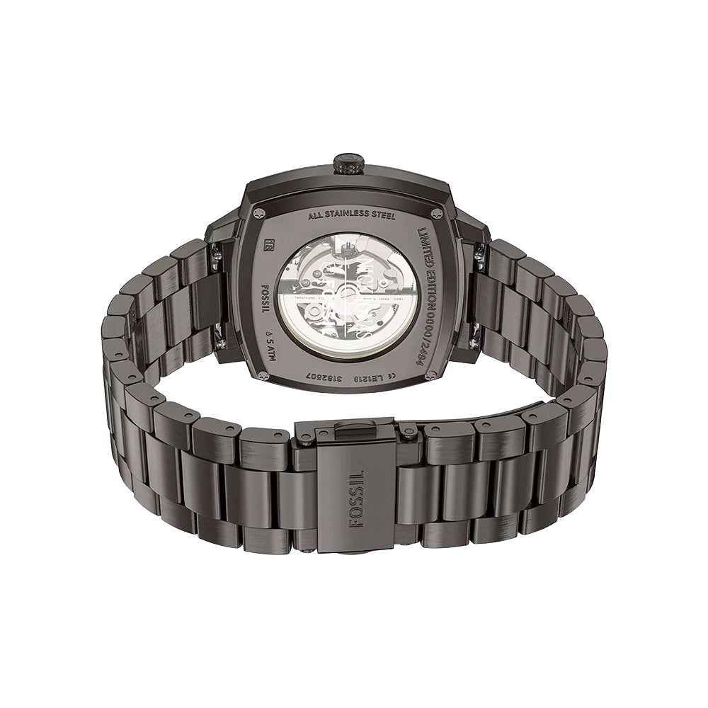 Fossil Unisex Nick Jonas x Fossil Machine Luxe Automatic Gunmetal Stainless Steel Watch