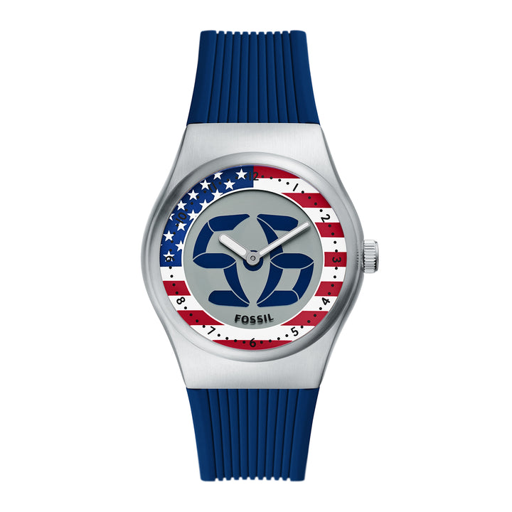 Fossil Men's World Flags Big Tic USA Watch