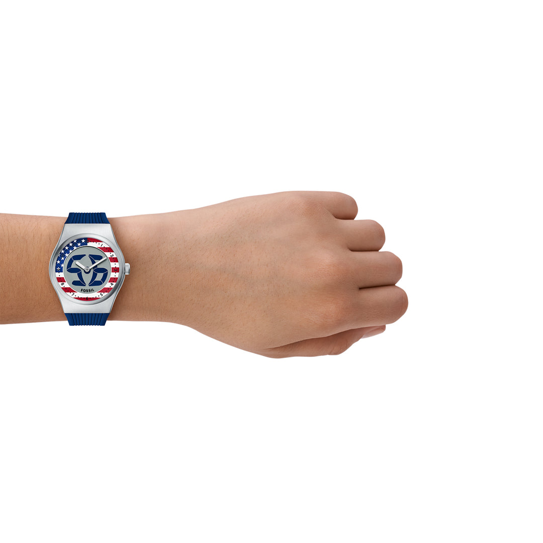 Fossil Men's World Flags Big Tic USA Watch
