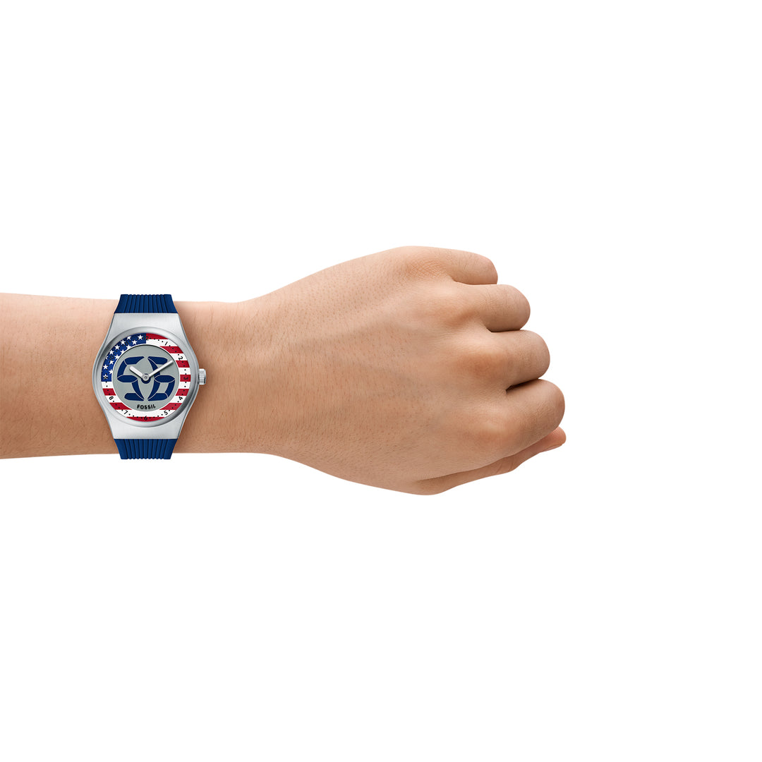 Fossil Men's World Flags Big Tic USA Watch