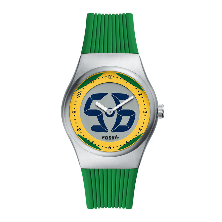 Fossil Men's World Flags Big Tic Brazil Watch