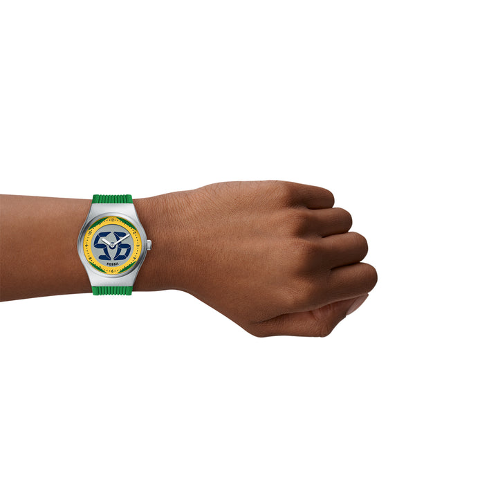 Fossil Men's World Flags Big Tic Brazil Watch