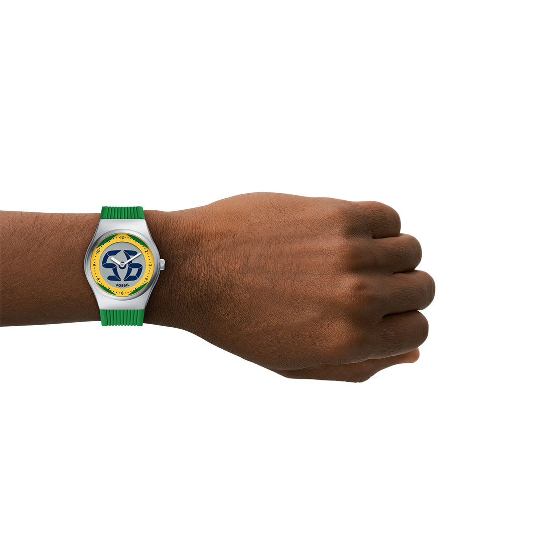 Fossil Men's World Flags Big Tic Brazil Watch