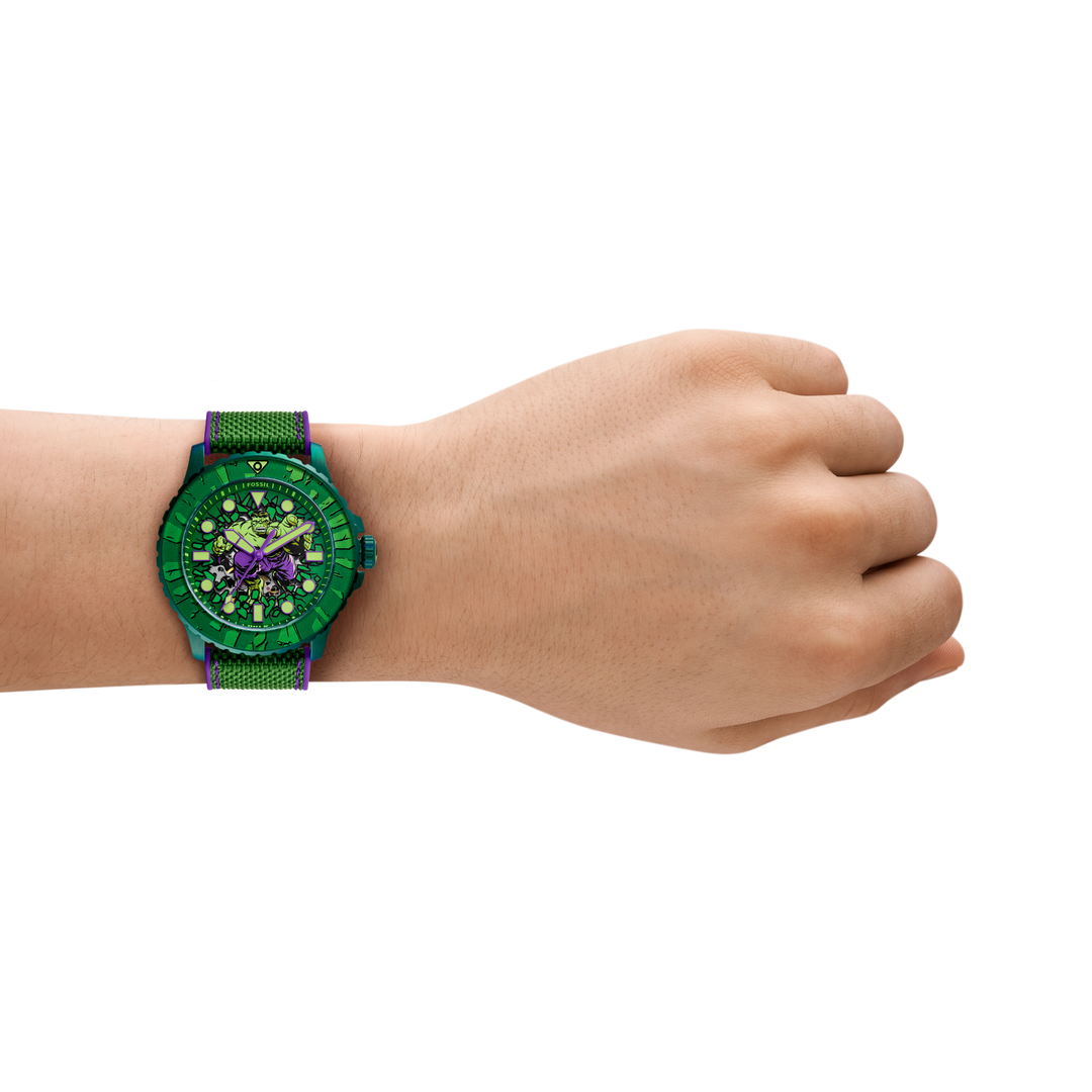 Marvel x Fossil Limited-Edition Incredible Hulk Automatic Watch