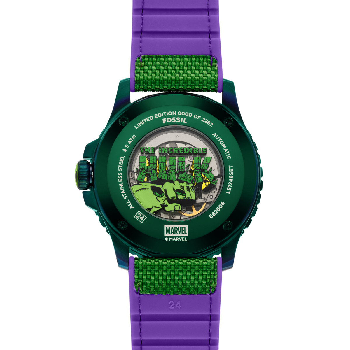 Marvel x Fossil Limited-Edition Incredible Hulk Automatic Watch