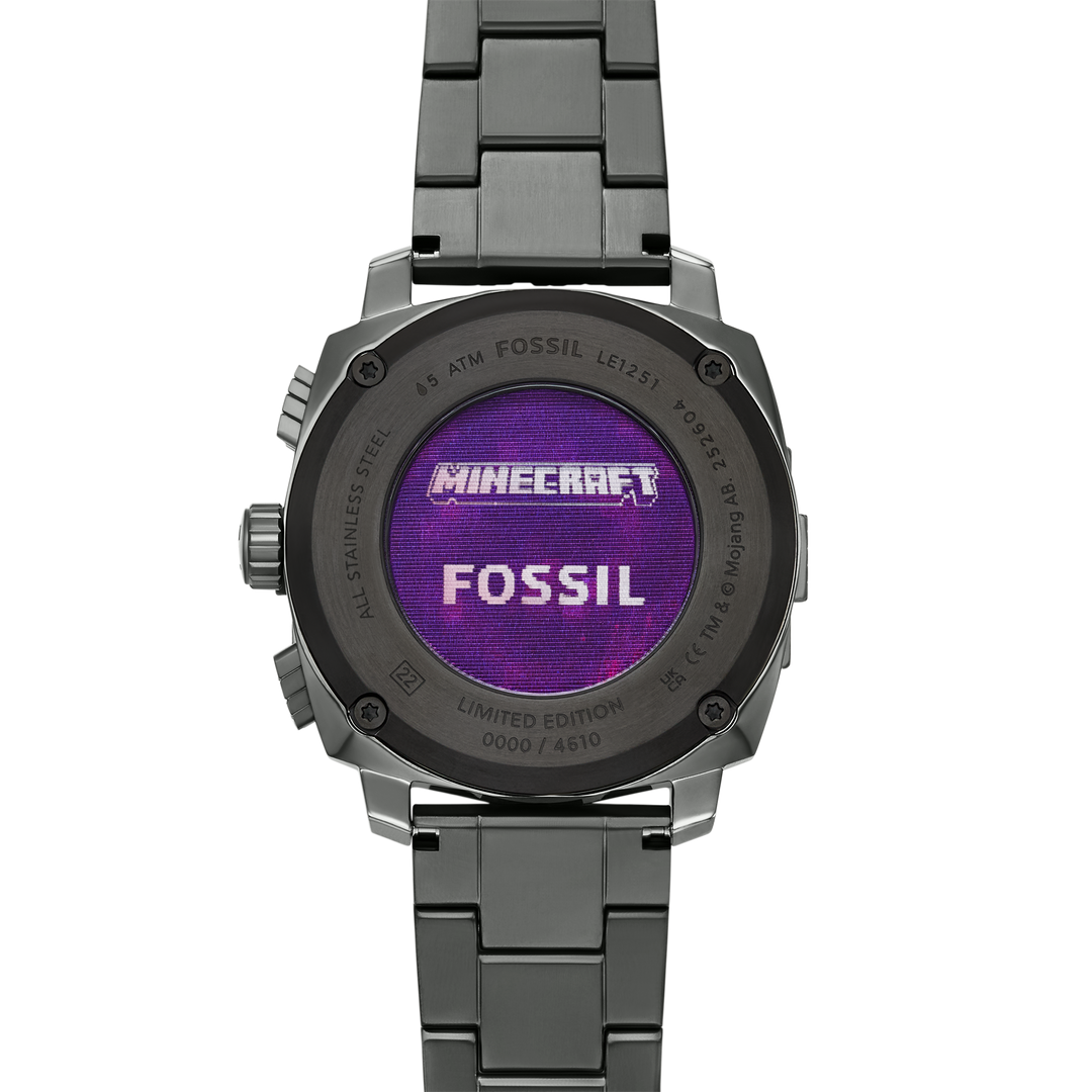 Fossil Men's Minecraft x Fossil Limited-Edition The Nether 44mm Chronograph Watch