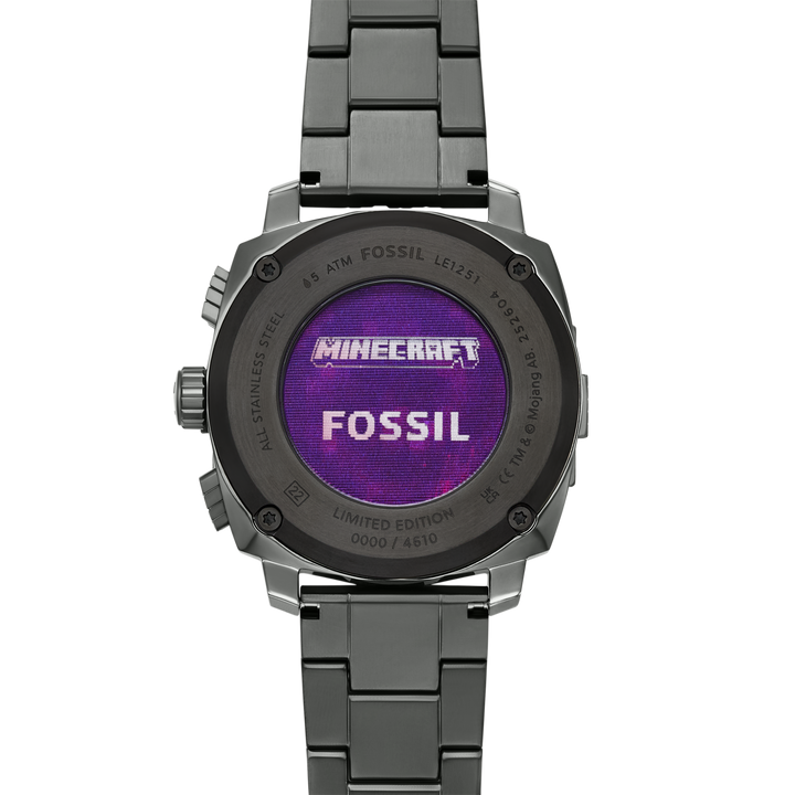 Fossil Men's Minecraft x Fossil Limited-Edition The Nether 44mm Chronograph Watch