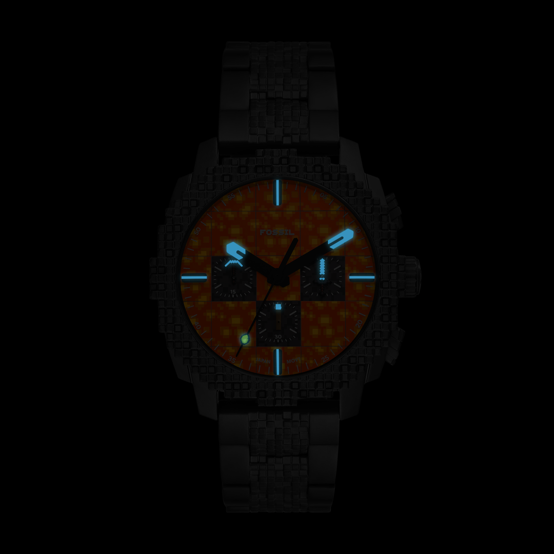 Fossil Men's Minecraft x Fossil Limited-Edition The Nether 44mm Chronograph Watch