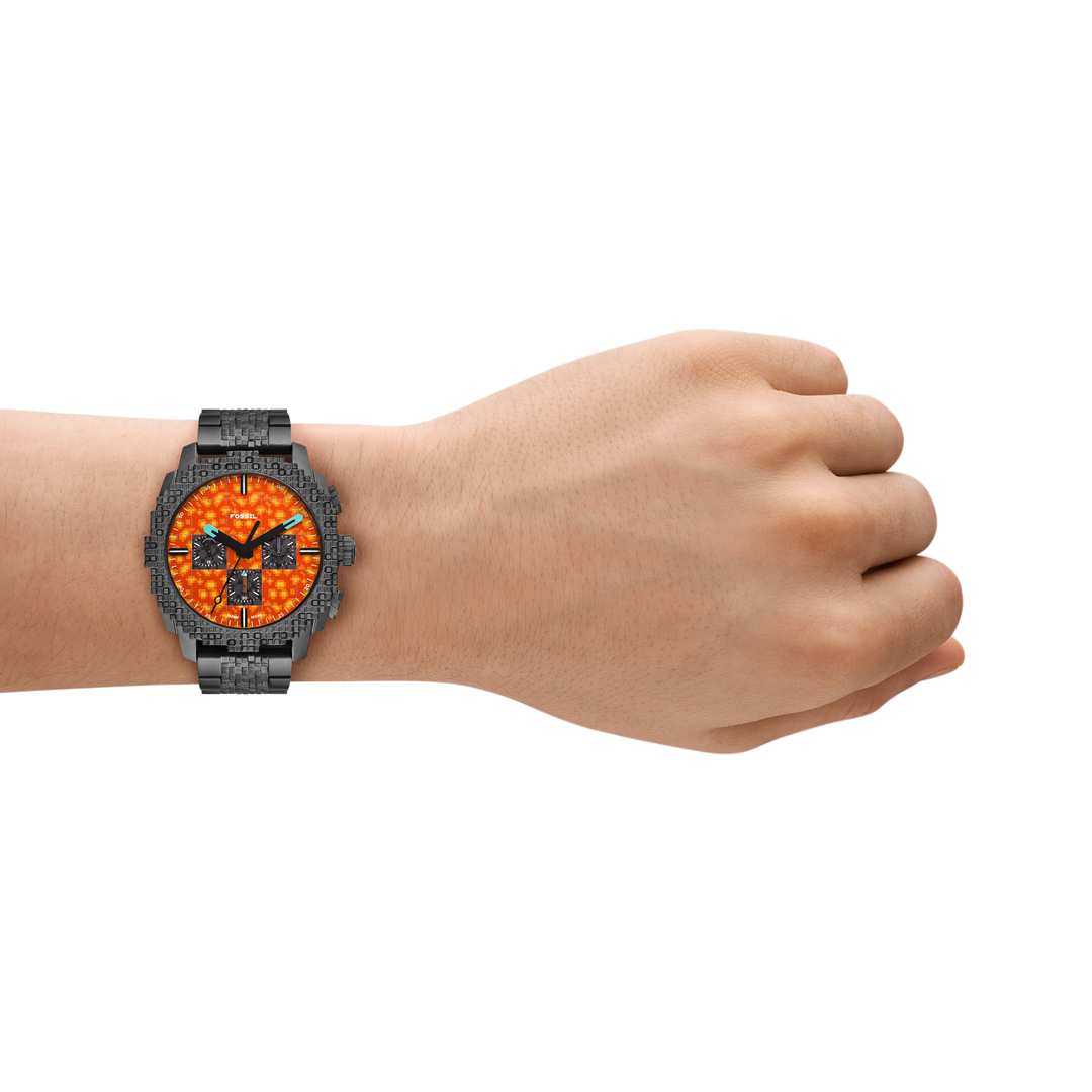 Fossil Men's Minecraft x Fossil Limited-Edition The Nether 44mm Chronograph Watch