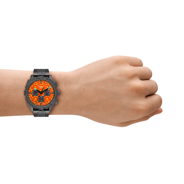 Fossil Men's Minecraft x Fossil Limited-Edition The Nether 44mm Chronograph Watch