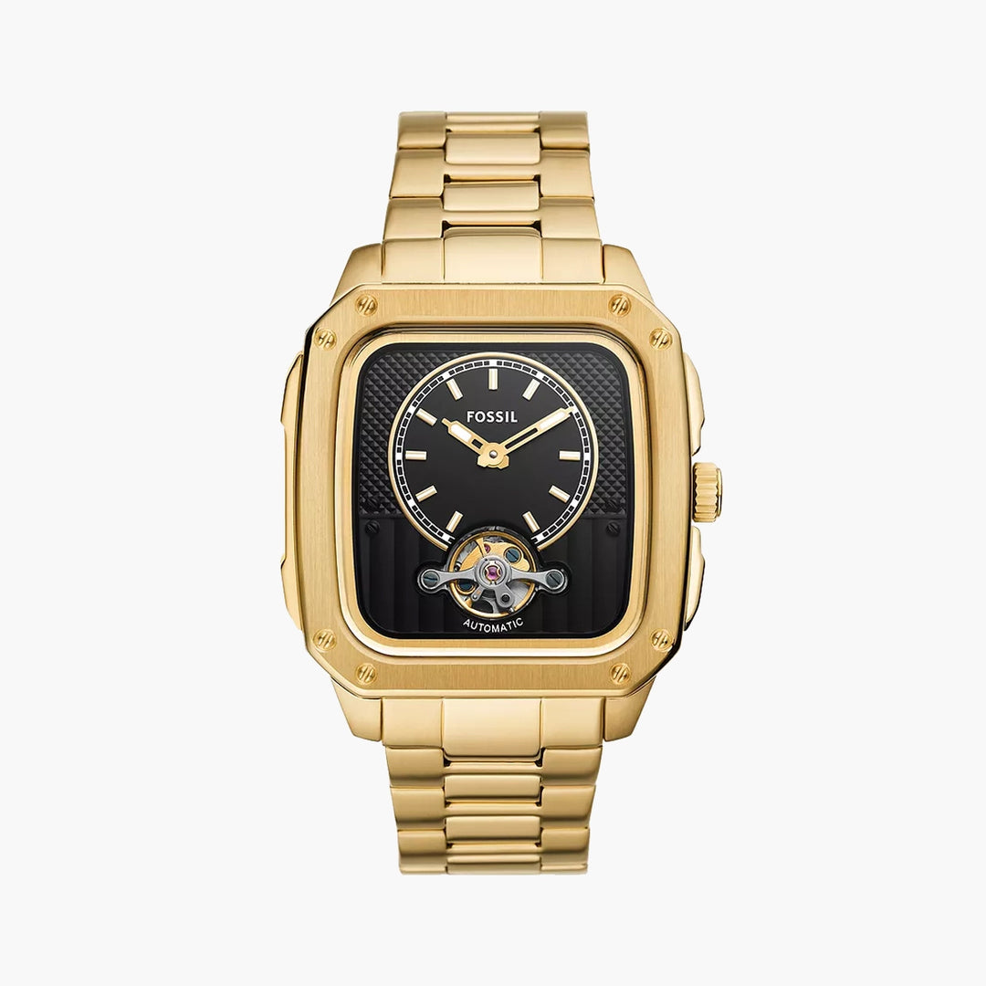 Fossil Inscription Men's Gold Stainless Steel Watch