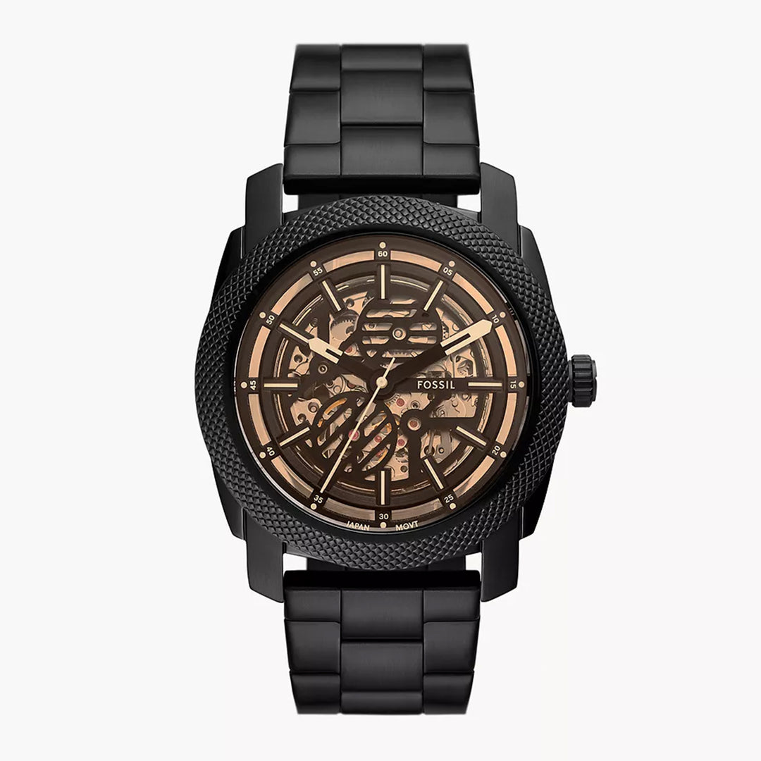 Fossil Men's Machine Automatic  Black Stainless Steel Watch