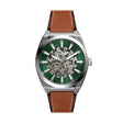 Fossil Everett Silver Leather Men's Watch