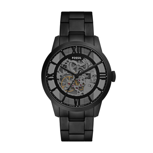 Fossil Townsman Automatic Black Stainless Steel Watch