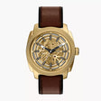 Fossil Men's Machine Automatic Brown Leather Watch