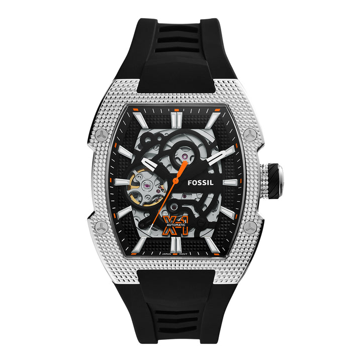 Fossil Men's Machine X1 42mm Automatic Black Silicone Watch