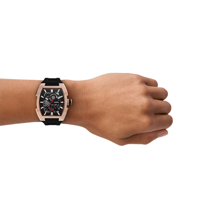 Fossil Men's Machine X1 42mm Automatic Black Silicone Watch