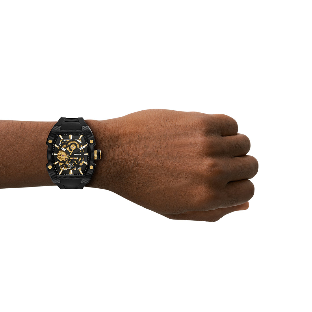 Fossil Men's Machine X1 42mm Automatic Black Silicone Watch