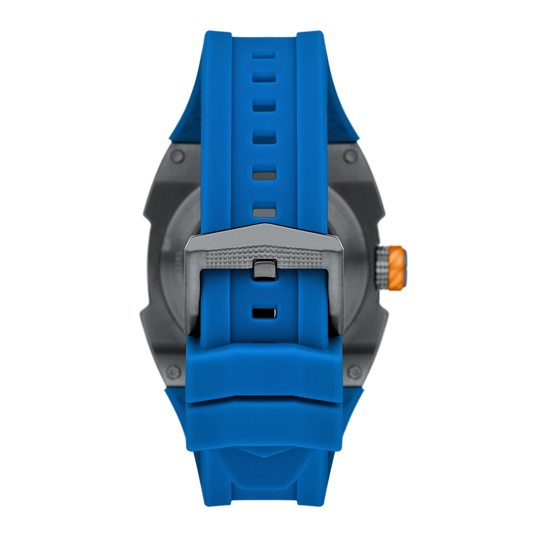 Fossil Men's Machine X1 42mm Automatic Blue Silicone Watch