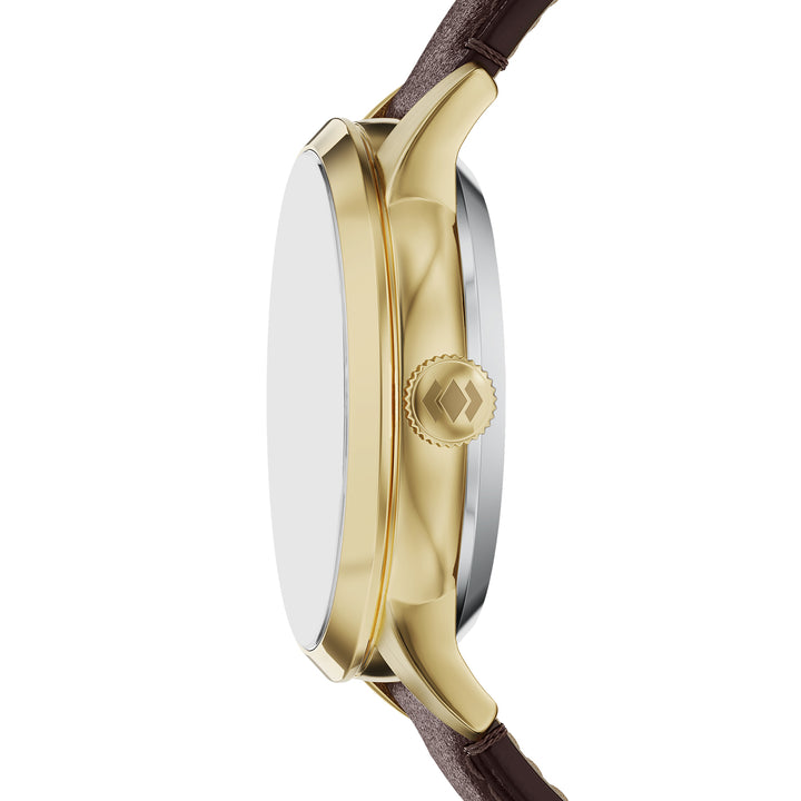 Fossil Men's Townsman 44mm Automatic Brown Leather Watch