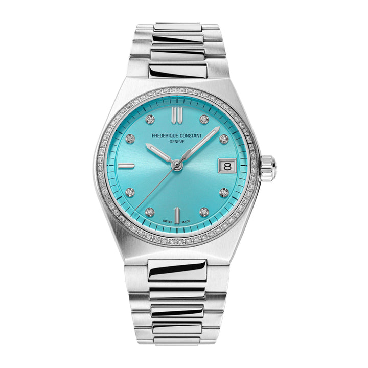 Frederique Constant Highlife Ladies Quartz Watch with Diamond Bezel and Markers