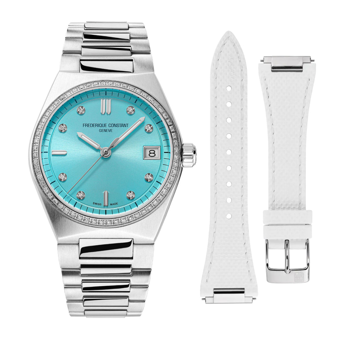 Frederique Constant Highlife Ladies Quartz Watch with Diamond Bezel and Markers