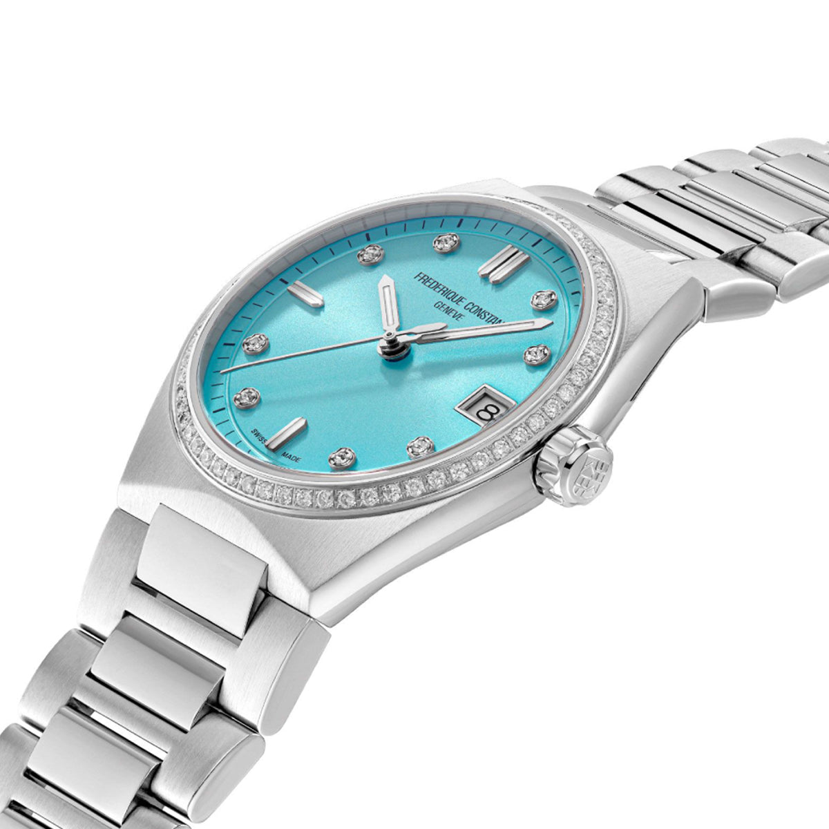 Frederique Constant Highlife Ladies Quartz Watch with Diamond Bezel and Markers