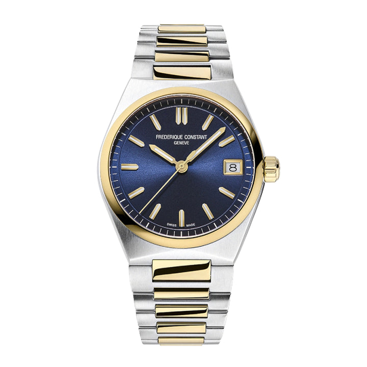 Frederique Constant Hghlife Ladies Quartz Watch in Two-Tone Gold Bracelet + Extra Strap