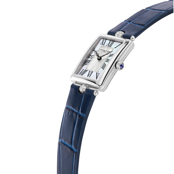 Frederique Constant Ladies Silver Tone Case White Dial Automatic Watch