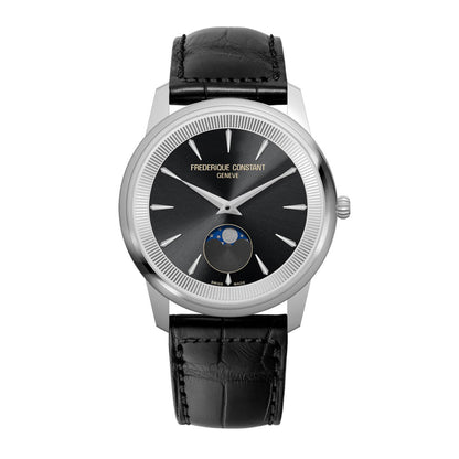 Frederique Constant Classics Moneta Moonphase Unisex Watch Black Dial
