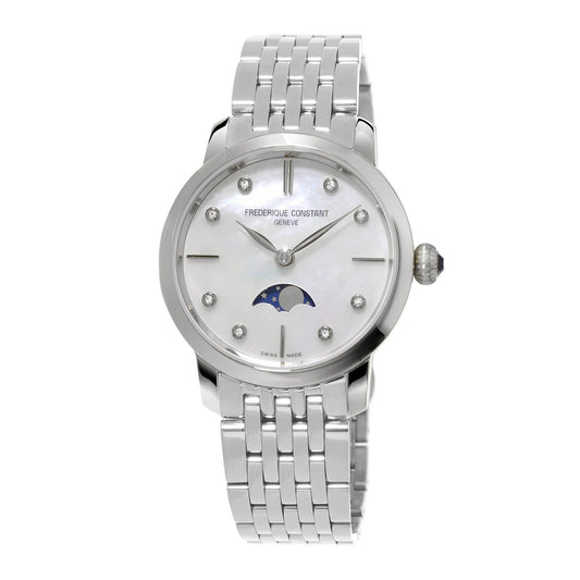 Frederique Constant Women's Watch Silver Tone Case Silver Dial Quartz Watch