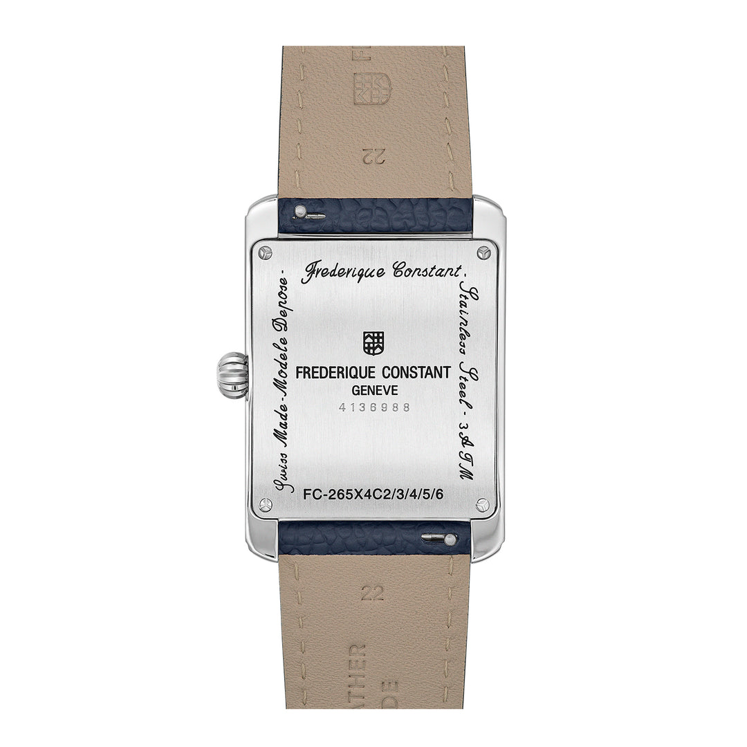 Frederique Constant Ladies Silver Tone Case Blue Dial Quartz Watch