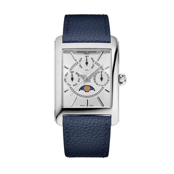 Frederique Constant Men's Silver Tone Case White Dial Quartz Watch