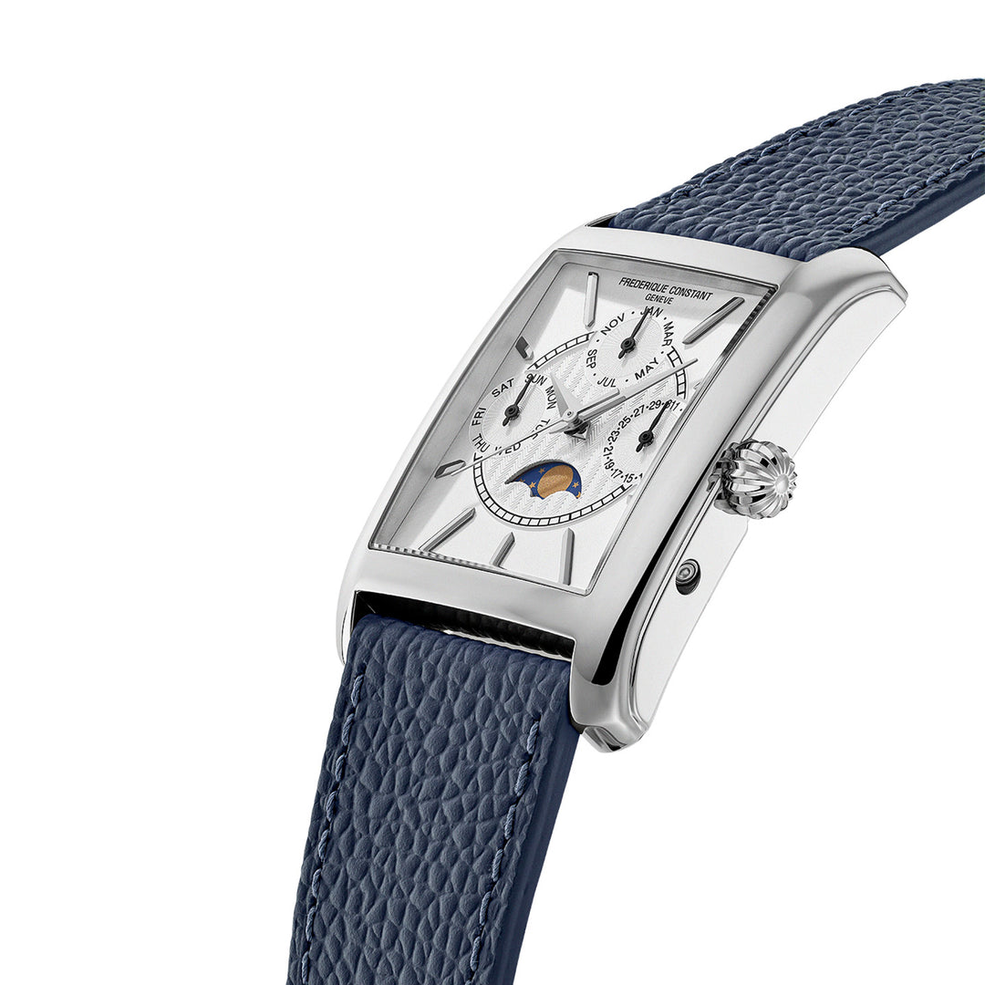 Frederique Constant Men's Silver Tone Case White Dial Quartz Watch