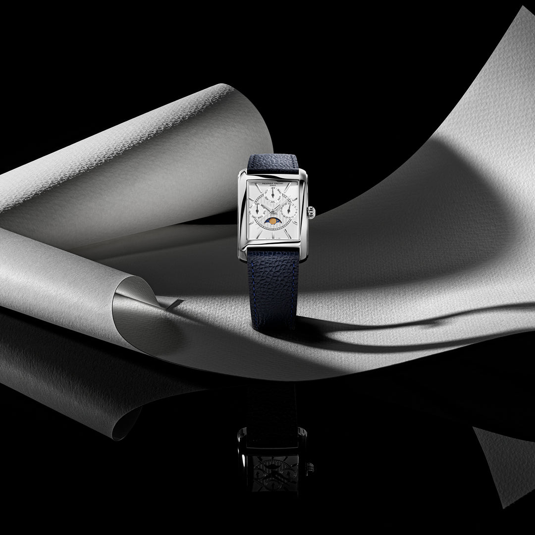 Frederique Constant Men's Silver Tone Case White Dial Quartz Watch