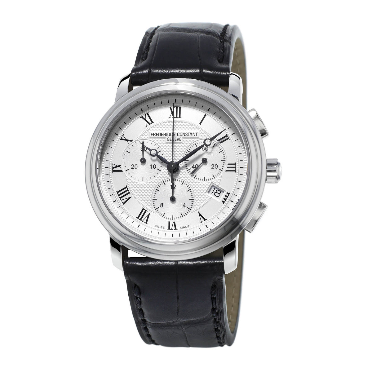 Frederique Constant Men's Watch Silver Tone Case Silver Dial Quartz Watch