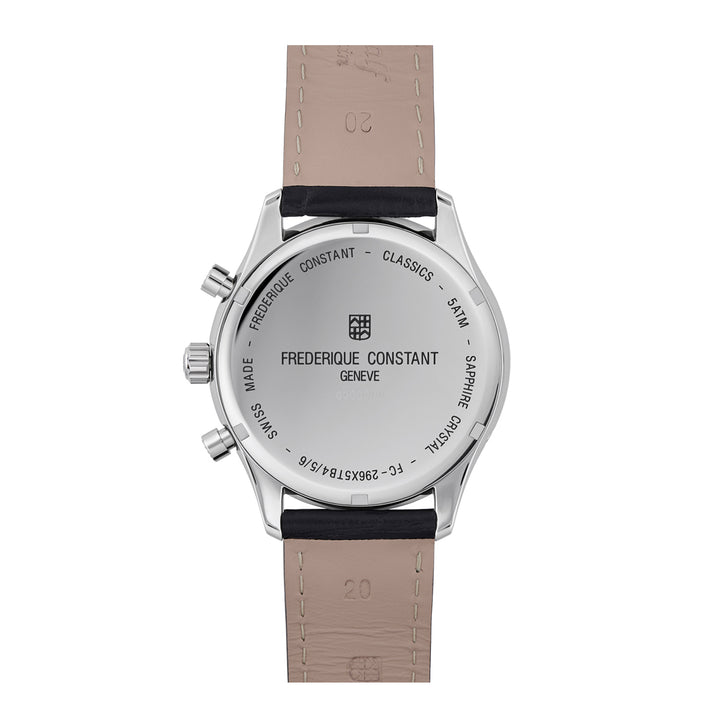 Frederique Constant Men's Silver Tone Case Grey Dial Quartz Watch